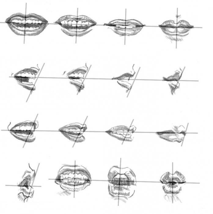 kako nacrtati usne